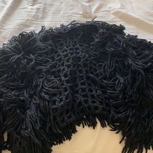 Black shag jacket from nasty gal